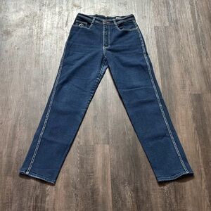 Jordache Women's Dark Blue Straight-Leg Jeans